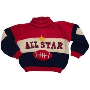 Vintage 1990s All Star Football Knit Sweater